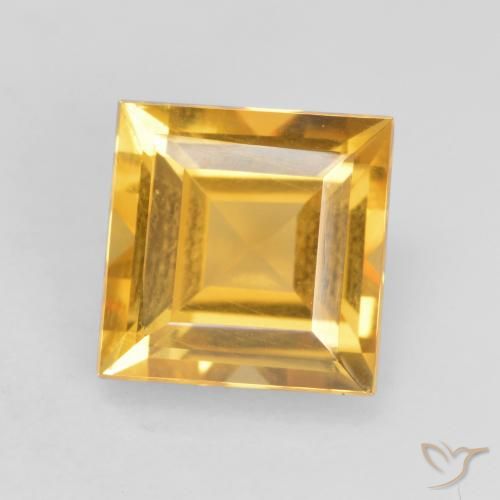 1.73ct 天然 ダークゴールデン シトリン, 四角形, VVS-VS