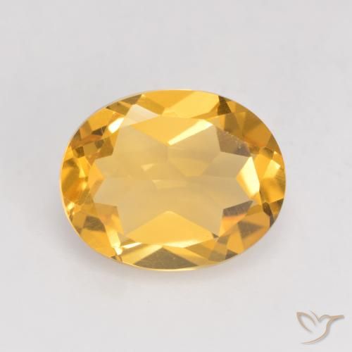 3.08ct 天然 明るいゴールド シトリン, 楕円形, VVS-VS