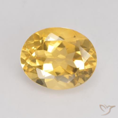 3.43ct 天然 明るいゴールド シトリン, 楕円形, VVS-VS