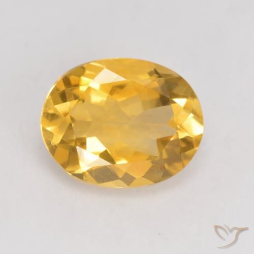 3.13ct 天然 明るいゴールド シトリン, 楕円形, VVS-VS