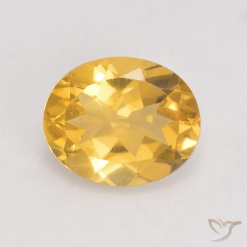 3.26ct 天然 ミディアムゴールド シトリン, 楕円形, VVS-VS