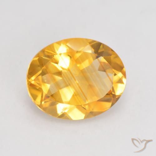 3.11ct 天然 濃いゴールデンオレンジ シトリン, 楕円形, VVS-VS