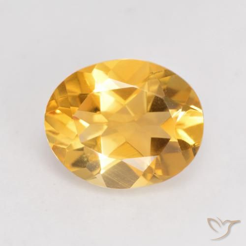 3.25ct 天然 ダークゴールデン シトリン, 楕円形, VVS-VS