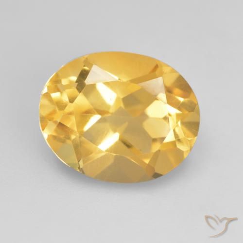 3.26ct 天然 ミディアムゴールド シトリン, 楕円形, VVS-VS