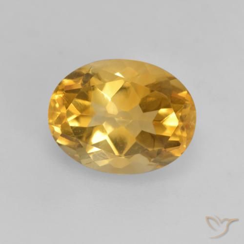 1.77ct 天然 濃いゴールデンオレンジ シトリン, 楕円形, VVS-VS