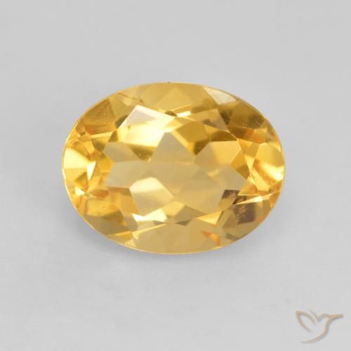 1.86ct 天然 明るいゴールド シトリン, 楕円形, VVS-VS