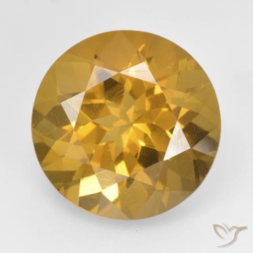 8.60ct 天然 ゴールドオレンジ シトリン, ラウンド, VVS-VS