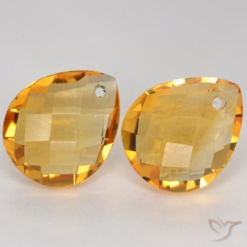 Shop natural 7.39ct 濃いゴールデンオレンジ シトリン gems, 洋梨の形, from ブラジル at GemSelect. In stock, global shipping!