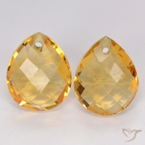 Shop natural 7.32ct 濃いゴールデンオレンジ シトリン gems, 洋梨の形, from ブラジル at GemSelect. In stock, global shipping!