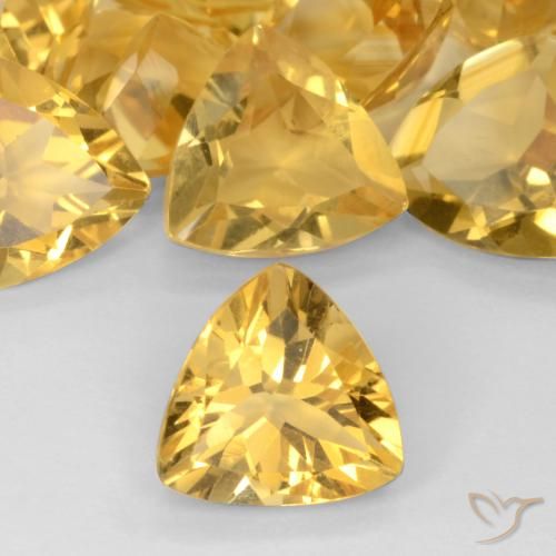 1.50ct 天然 濃いゴールド シトリン, トリリオン, VVS-VS