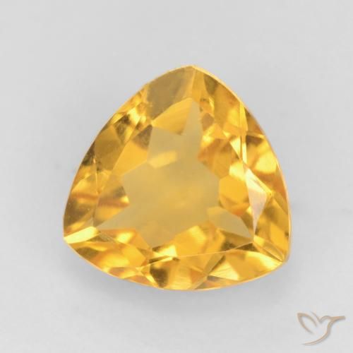 1.37ct 天然 ミディアムゴールド シトリン, トリリオン, VVS-VS