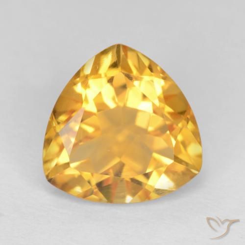 2.34ct 天然 濃いゴールデンオレンジ シトリン, トリリオン, VVS-VS