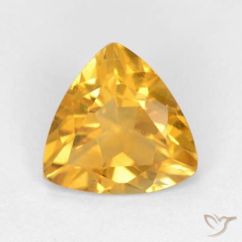 1.39ct 天然 ダークゴールデン シトリン, トリリオン, VS