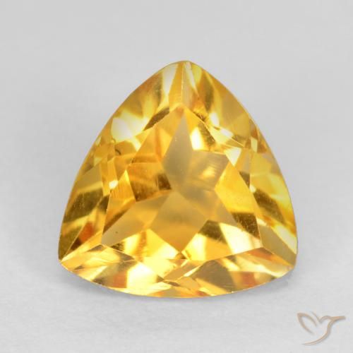 1.11ct 天然 明るいゴールド シトリン, トリリオン, VS