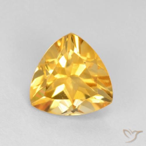 1.21ct 天然 ミディアムゴールド シトリン, トリリオン, VS