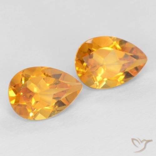 Shop natural 1.39ct 濃いオレンジゴールド シトリン gems, 洋梨の形, from ブラジル at GemSelect. In stock, global shipping!