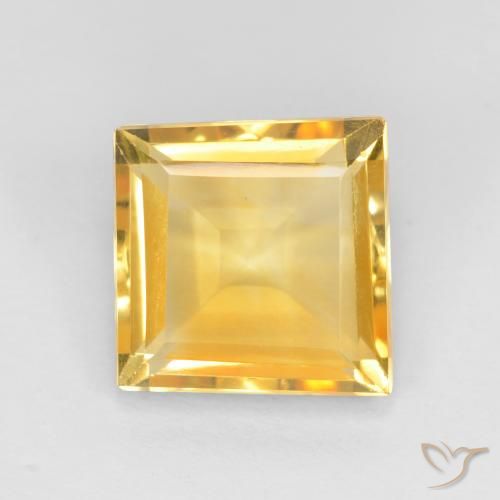 3.02ct 天然 トップゴールド シトリン, 四角形, VS