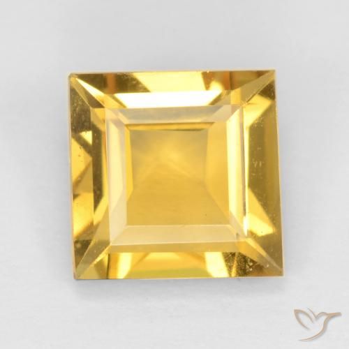 1.51ct 天然 ゴールド シトリン, 四角形, VS