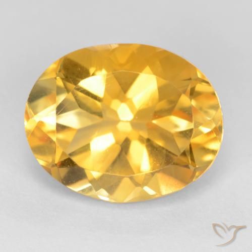 3.65ct 天然 ゴールドオレンジ シトリン, 楕円形, VS