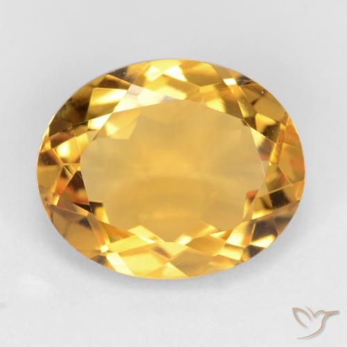 3.07ct 天然 ミディアムダークゴールデン シトリン, 楕円形, VS