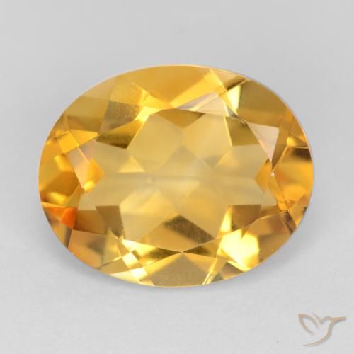 3.02ct 天然 ダークゴールデン シトリン, 楕円形, VS