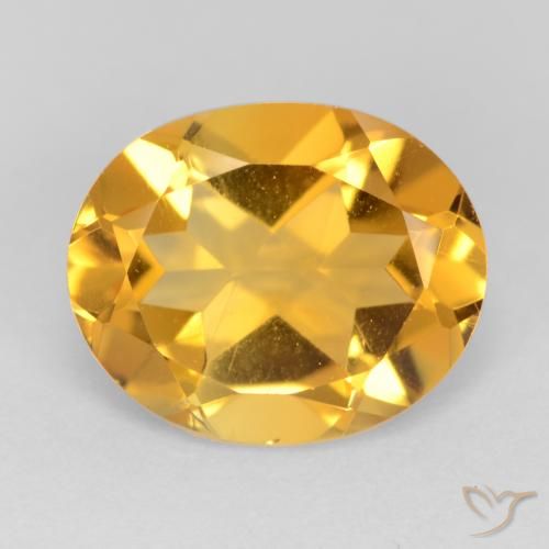 3.02ct 天然 ダークゴールデン シトリン, 楕円形, VS