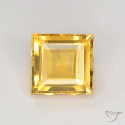 2.56ct 天然 ゴールド シトリン, 四角形, VS