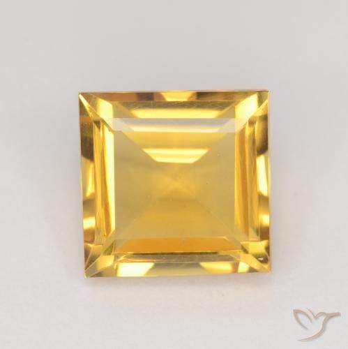 3.14ct 天然 ゴールドオレンジ シトリン, 四角形, VS