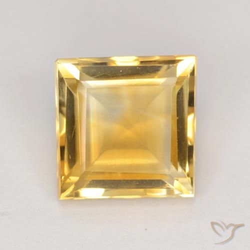 3.10ct 天然 ゴールド シトリン, 四角形, VS
