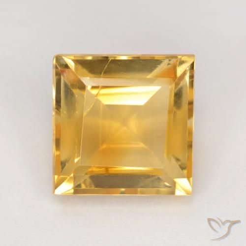3.65ct 天然 ゴールド シトリン, 四角形, VS-SI