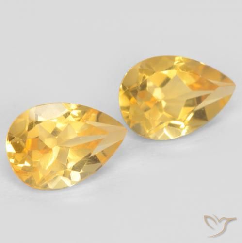Shop natural 1.38ct ミディアムゴールド シトリン gems, 洋梨の形, from ブラジル at GemSelect. In stock, global shipping!