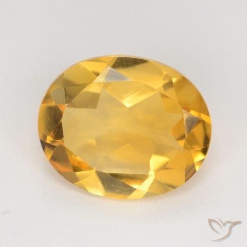 3.04ct 天然 濃いゴールド シトリン, 楕円形, VVS-VS