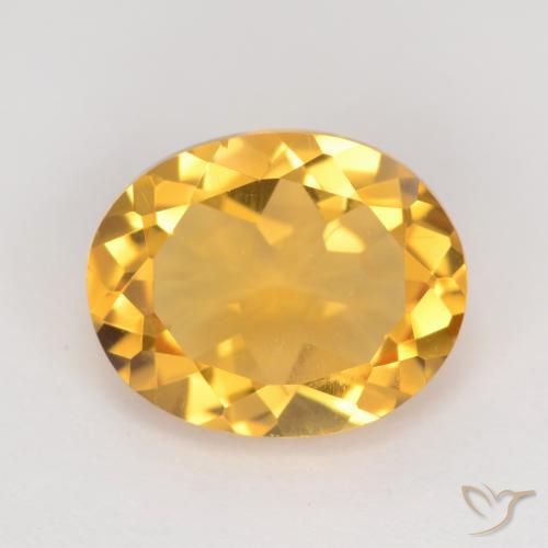 3.06ct 天然 ゴールドオレンジ シトリン, 楕円形, VVS-VS