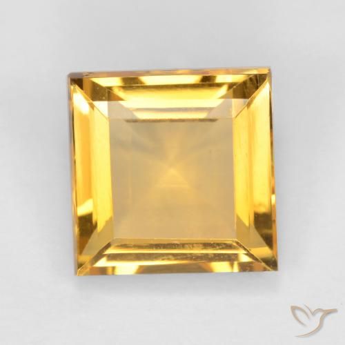 2.90ct 天然 ゴールド シトリン, 四角形, VS
