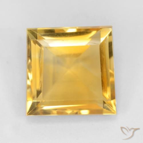 2.97ct 天然 ミディアムゴールド シトリン, 四角形, VS