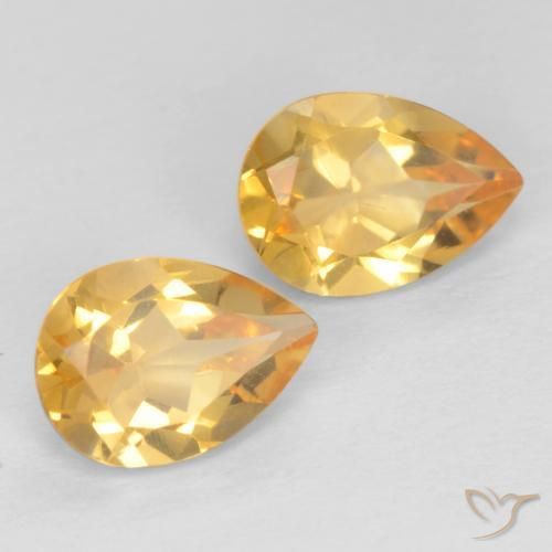 Shop natural 1.28ct 薄いオレンジゴールド シトリン gems, 洋梨の形, from ブラジル at GemSelect. In stock, global shipping!