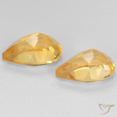 Shop natural 1.28ct 薄いオレンジゴールド シトリン gems, 洋梨の形, from ブラジル at GemSelect. In stock, global shipping!