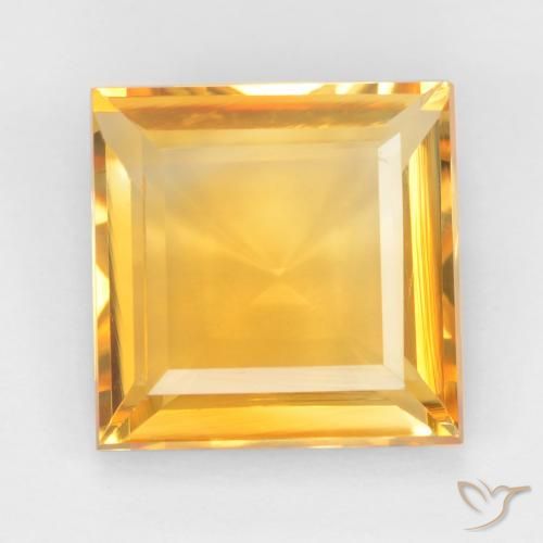 2.77ct 天然 ミディアム薄いオレンジゴールド シトリン, 四角形, VS