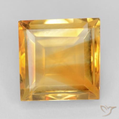 3.02ct 天然 オレンジゴールド シトリン, 四角形, VVS-VS