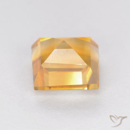 1.14カラットの天然オレンジゴールドシトリン、四角形、VS