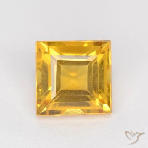 1.05ct 天然 ゴールドオレンジ シトリン, 四角形, VS