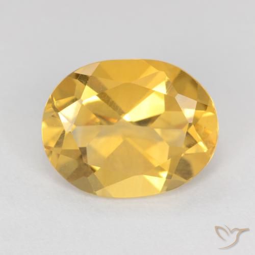2.50ct 天然 明るいゴールド シトリン, 楕円形, VS