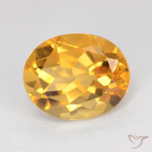 3.97ct 天然 ダークゴールデン シトリン, 楕円形, VS