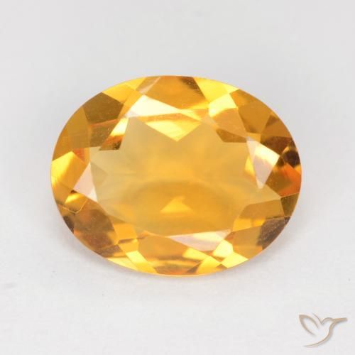 2.55ct 天然 オレンジゴールド シトリン, 楕円形, VS