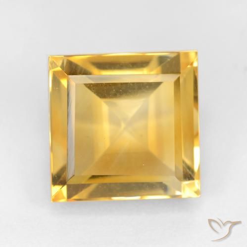 3.75ct 天然 ゴールドオレンジ シトリン, 四角形, VS