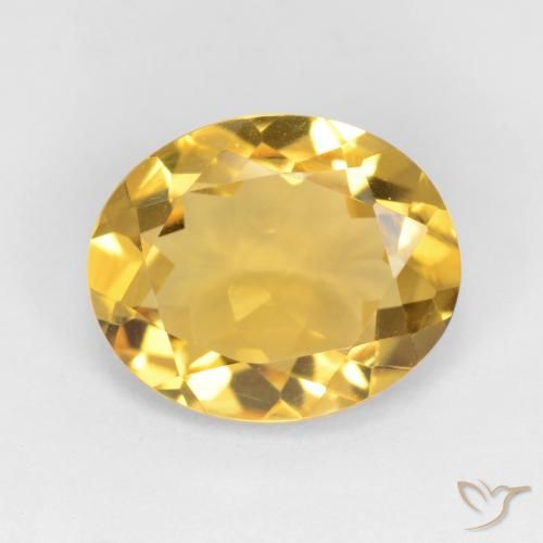 2.90ct 天然 ゴールド シトリン, 楕円形, VS