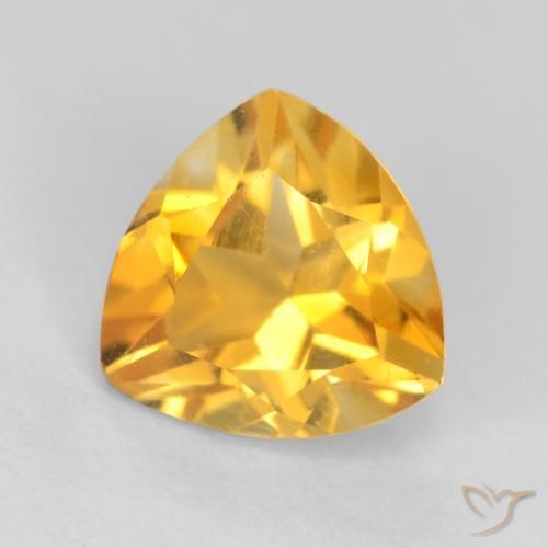 1.14ct 天然 ゴールドオレンジ シトリン, トリリオン, VS
