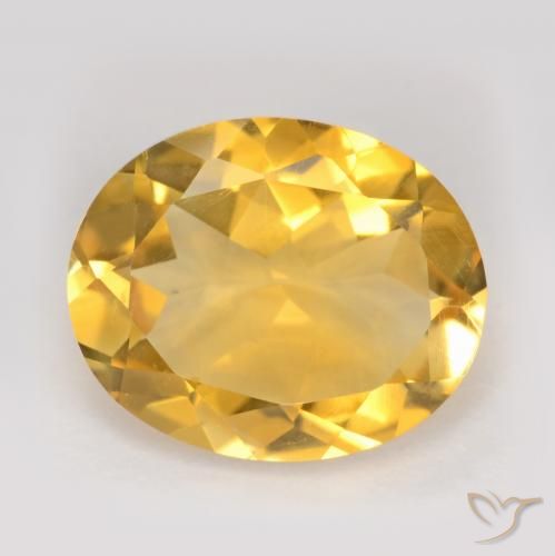 2.94ct 天然 ゴールド シトリン, 楕円形, VS