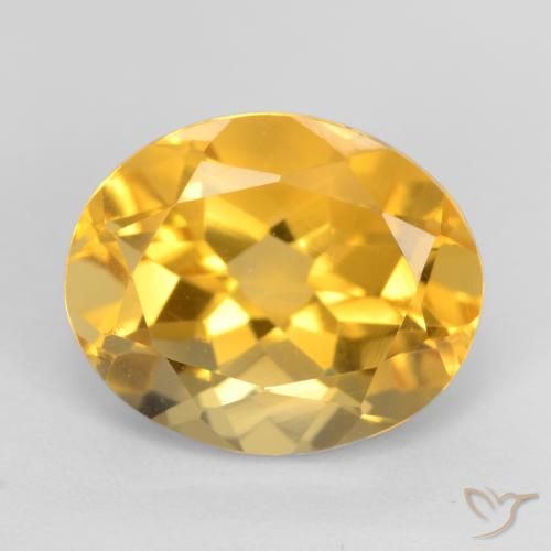 3.40ct 天然 明るいゴールド シトリン, 楕円形, VVS-VS