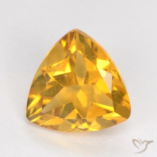1.13ct 天然 ダークゴールデン シトリン, トリリオン, VS